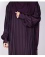 Metallic Stripe Abaya - Purple