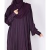 Metallic Stripe Abaya - Purple