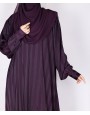 Metallic Stripe Abaya - Purple