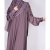 Metallic Stripe Abaya - Rose Mauve