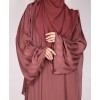 Metallic Stripe Abaya - Rust