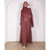 Metallic Stripe Abaya - Rust