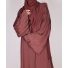 Metallic Stripe Abaya - Rust