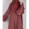 Metallic Stripe Abaya - Rust