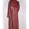 Metallic Stripe Abaya - Rust