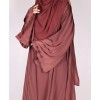 Metallic Stripe Abaya - Rust