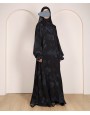 Self Print Abaya - Blue