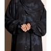 Self Print Abaya - Blue