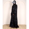 Self Print Abaya - Blue