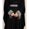 Crystal Belt Abaya - Black