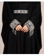 Crystal Belt Abaya - Black