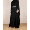 Crystal Belt Abaya - Black