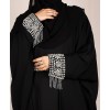 Crystal Belt Abaya - Black
