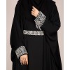 Crystal Belt Abaya - Black