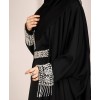 Crystal Belt Abaya - Black