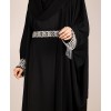Crystal Belt Abaya - Black