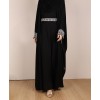 Crystal Belt Abaya - Black