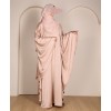 Abaya 3 Pc Set - Light Peach