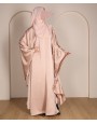 Abaya 3 Pc Set - Light Peach