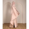 Abaya 3 Pc Set - Light Peach