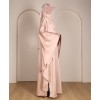 Abaya 3 Pc Set - Light Peach