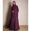 Abaya 3 Pc Set - Deep Purple