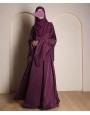 Abaya 3 Pc Set - Deep Purple