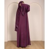 Abaya 3 Pc Set - Deep Purple