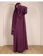 Abaya 3 Pc Set - Deep Purple