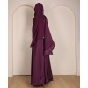 Abaya 3 Pc Set - Deep Purple