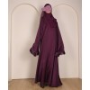 Abaya 3 Pc Set - Deep Purple