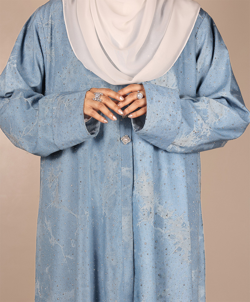 Denim Coat Abaya