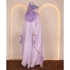 Lilac Silver - 4 Pc Abaya Set
