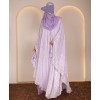 Lilac Silver - 4 Pc Abaya Set