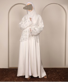 Dove Abaya - White
