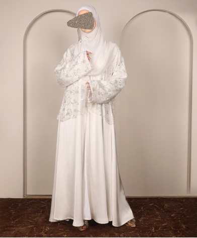 Dove Abaya - White