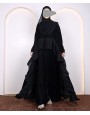 Black Velvet 4 Pc Set Abaya