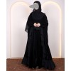 Black Velvet 4 Pc Set Abaya