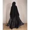 Shimmer Velvet Abaya - Black