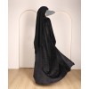 Shimmer Velvet Abaya - Black