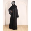 Shimmer Velvet Abaya - Black