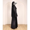 Shimmer Velvet Abaya - Black