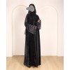 Shimmer Velvet Abaya - Black