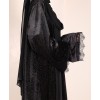 Shimmer Velvet Abaya - Black