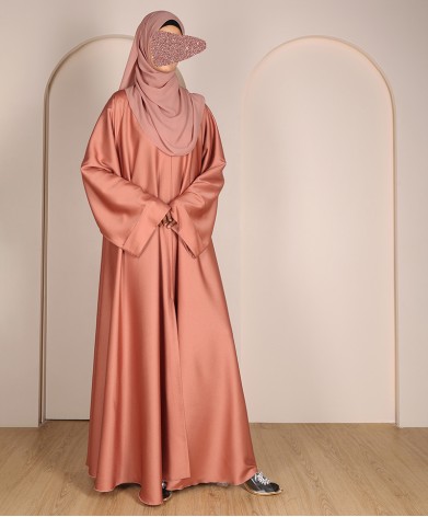 Abaya 3 Pc Set – Peach