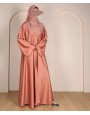 Abaya 3 Pc Set – Peach