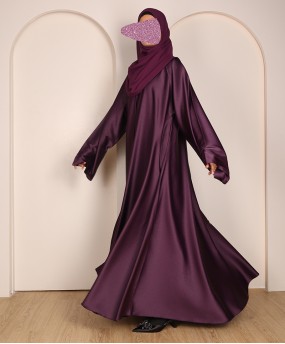 Abaya 3 Pc Set – Purple
