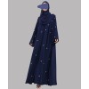 Abaya 3 Pc Set - Navy Blue