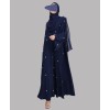 Abaya 3 Pc Set - Navy Blue