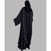 Abaya 3 Pc Set - Back Gold Work